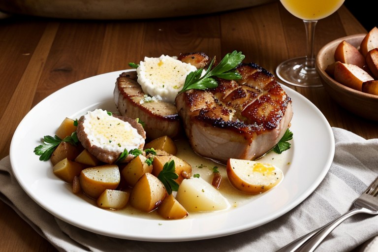 Coddled pork with cider