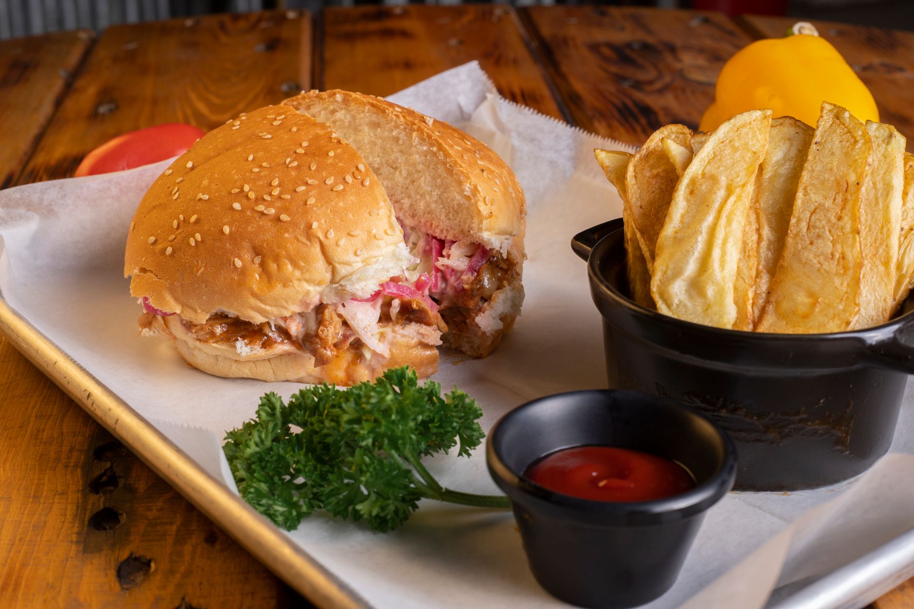 Pork & apple burgers