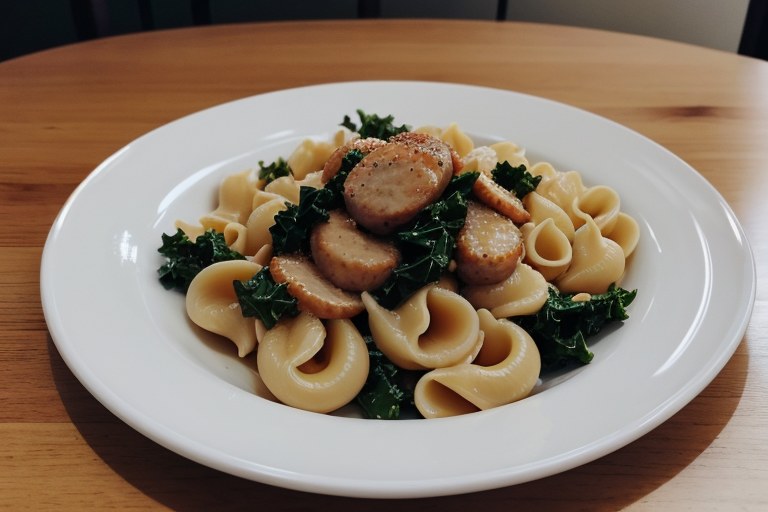 Spicy Orecchiette with Chicken Sausage and Kale