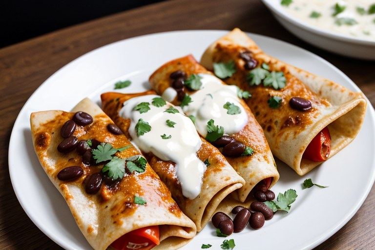 SNAP Challenge: Creamy Chicken and Black Bean Enchiladas