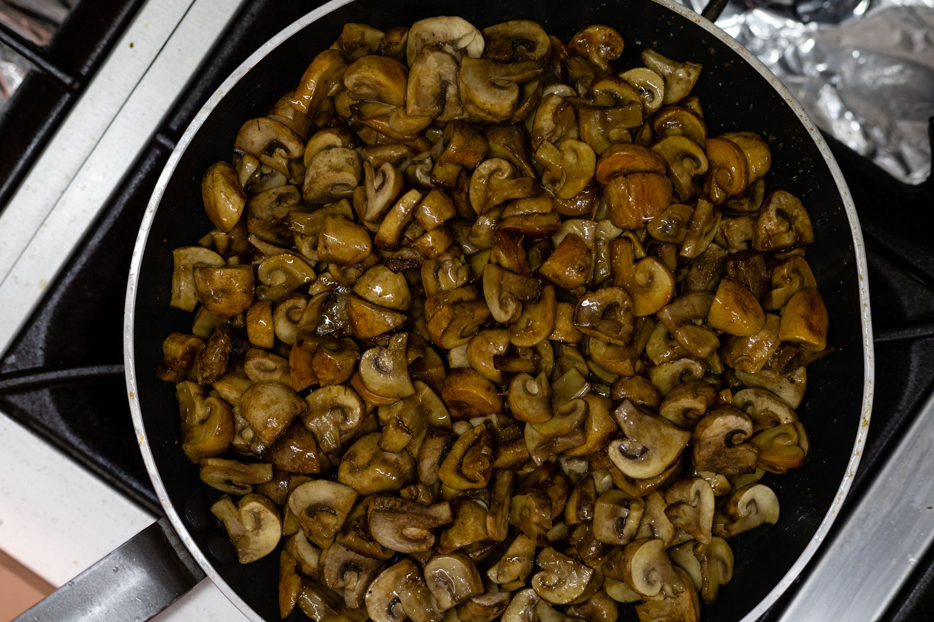 One Pan "Mushroom Steak" Dinner