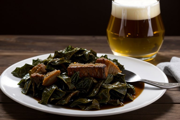 Beer Braised Collard Greens