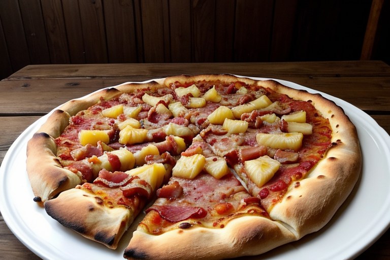 Bacon Pizza with Caramelized Pineapple