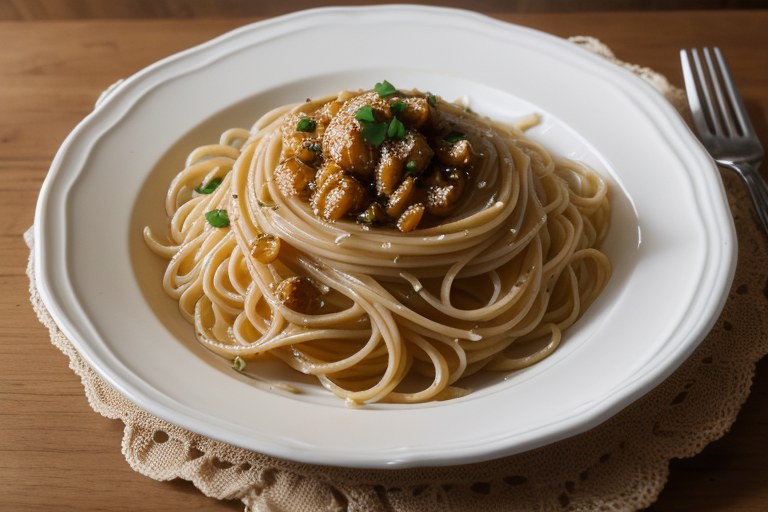 Honey-Garlic Angel Hair