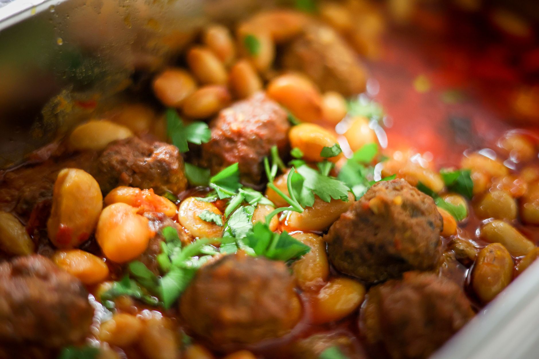 Herby bean sausage stew