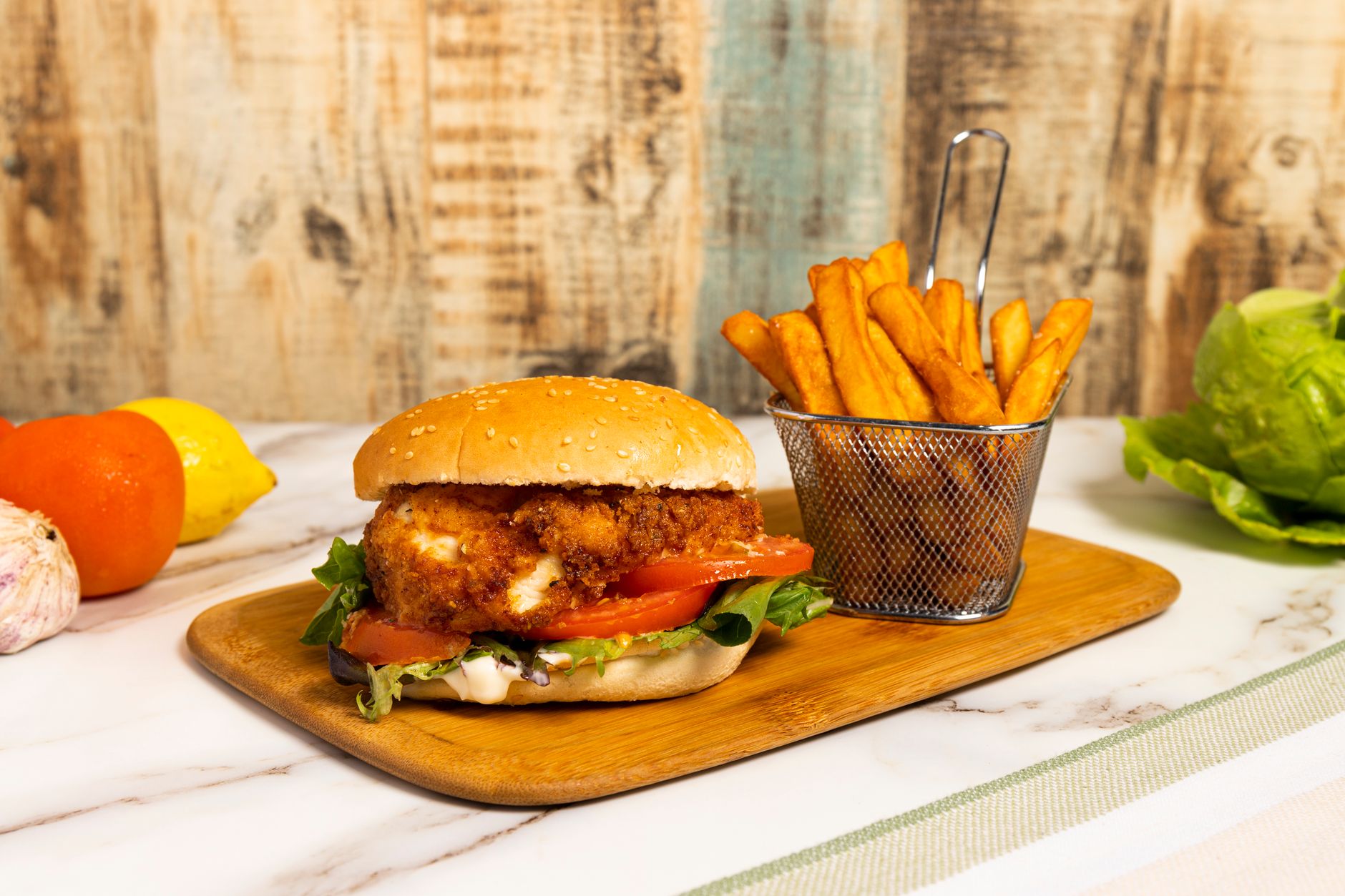Greek-Style Chicken Burgers