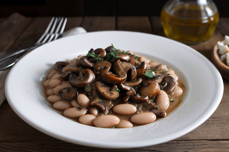 White Beans with Mushrooms and Marinara