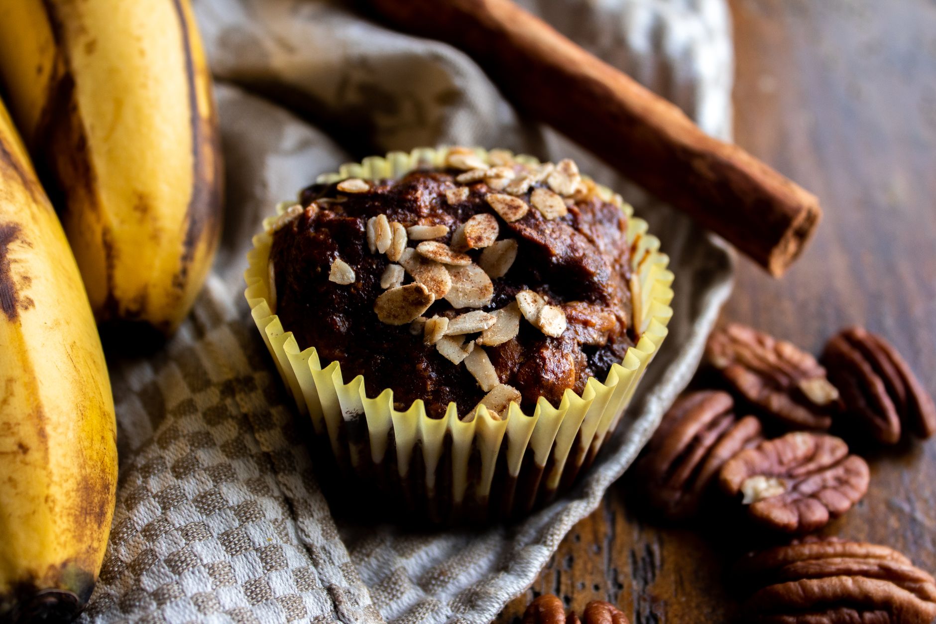 Jumbo Caramel Banana Muffins