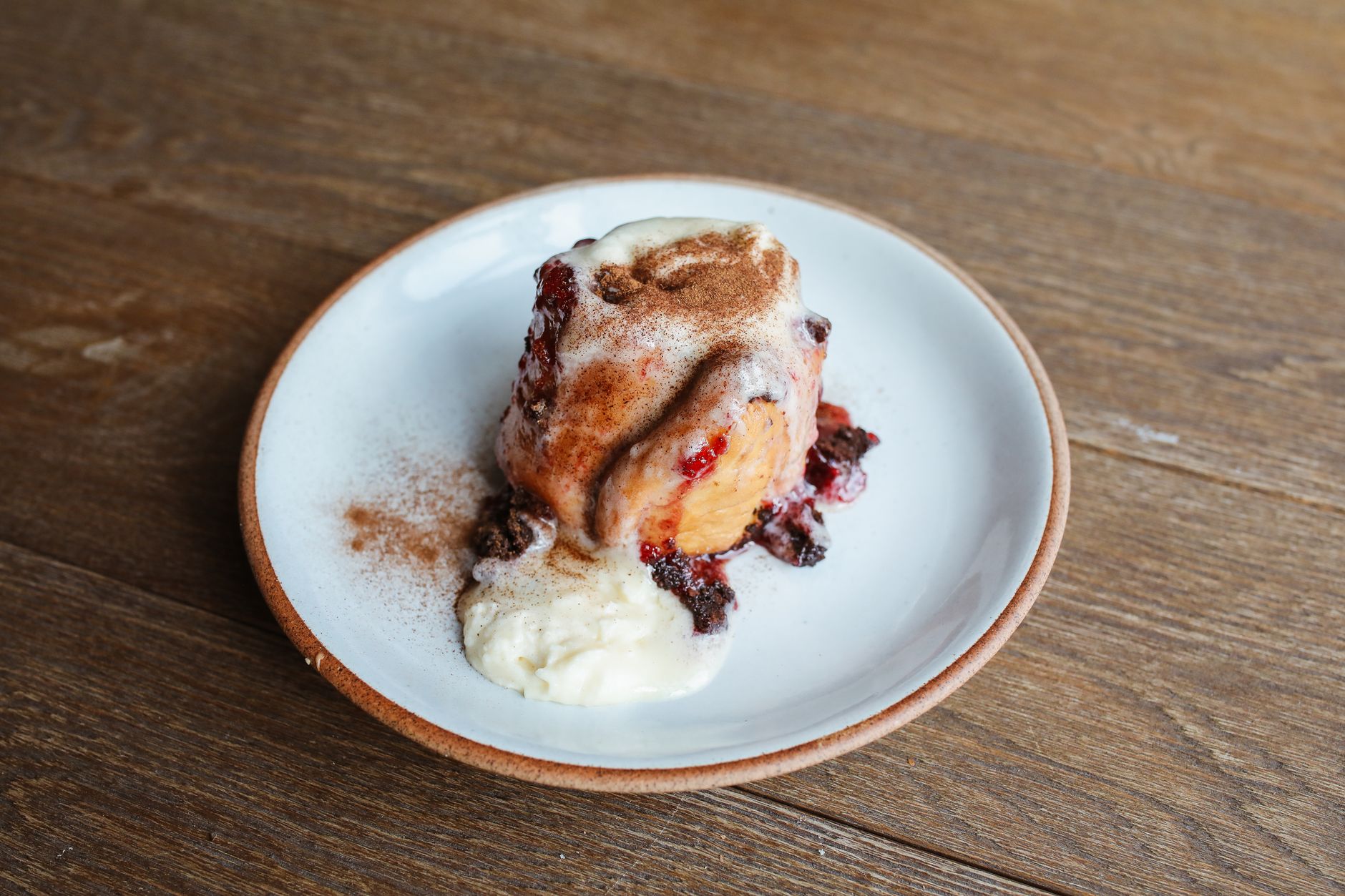Cinnamon Roll Cherry Cobbler