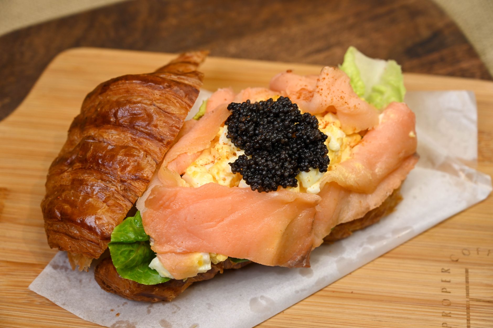 Hot-smoked salmon & egg salad