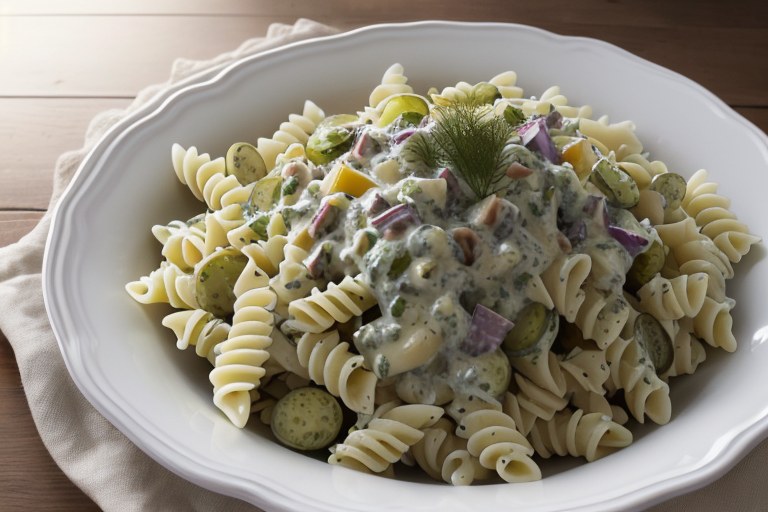 Dill Pickle Pasta Salad
