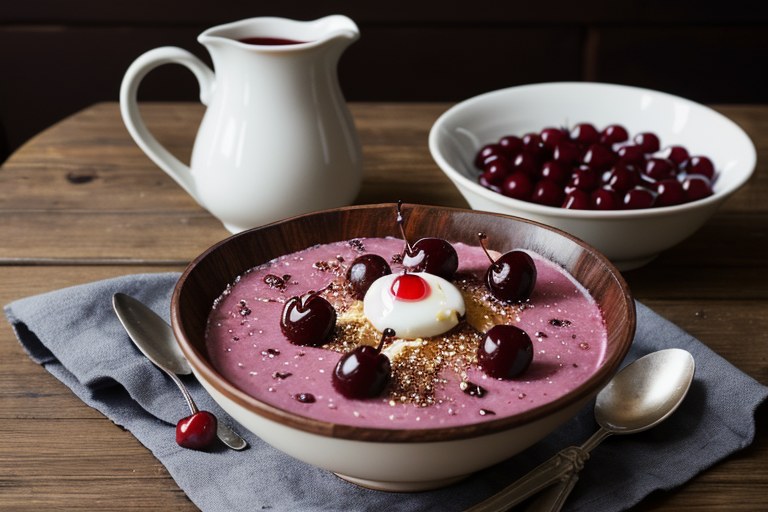 Chocolate & cherry porridge