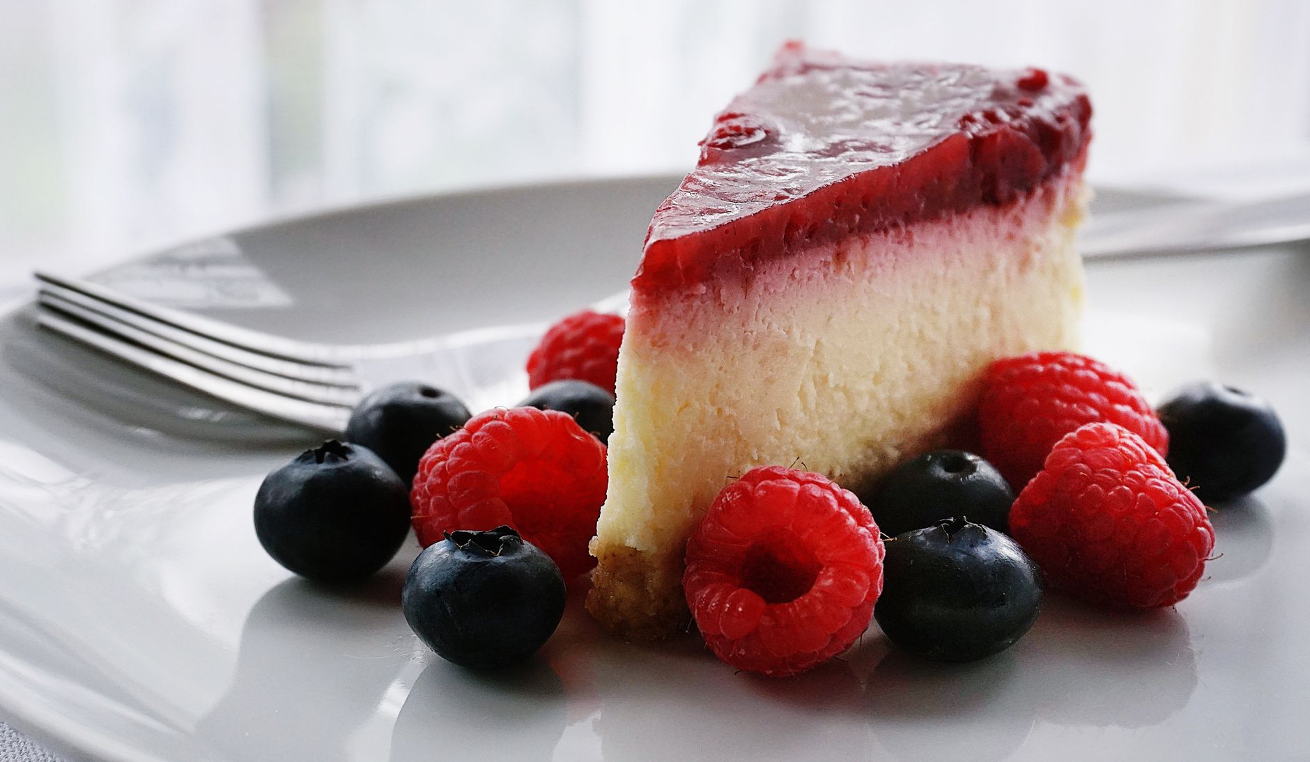 Red, White & Blue Cheesecake Bars