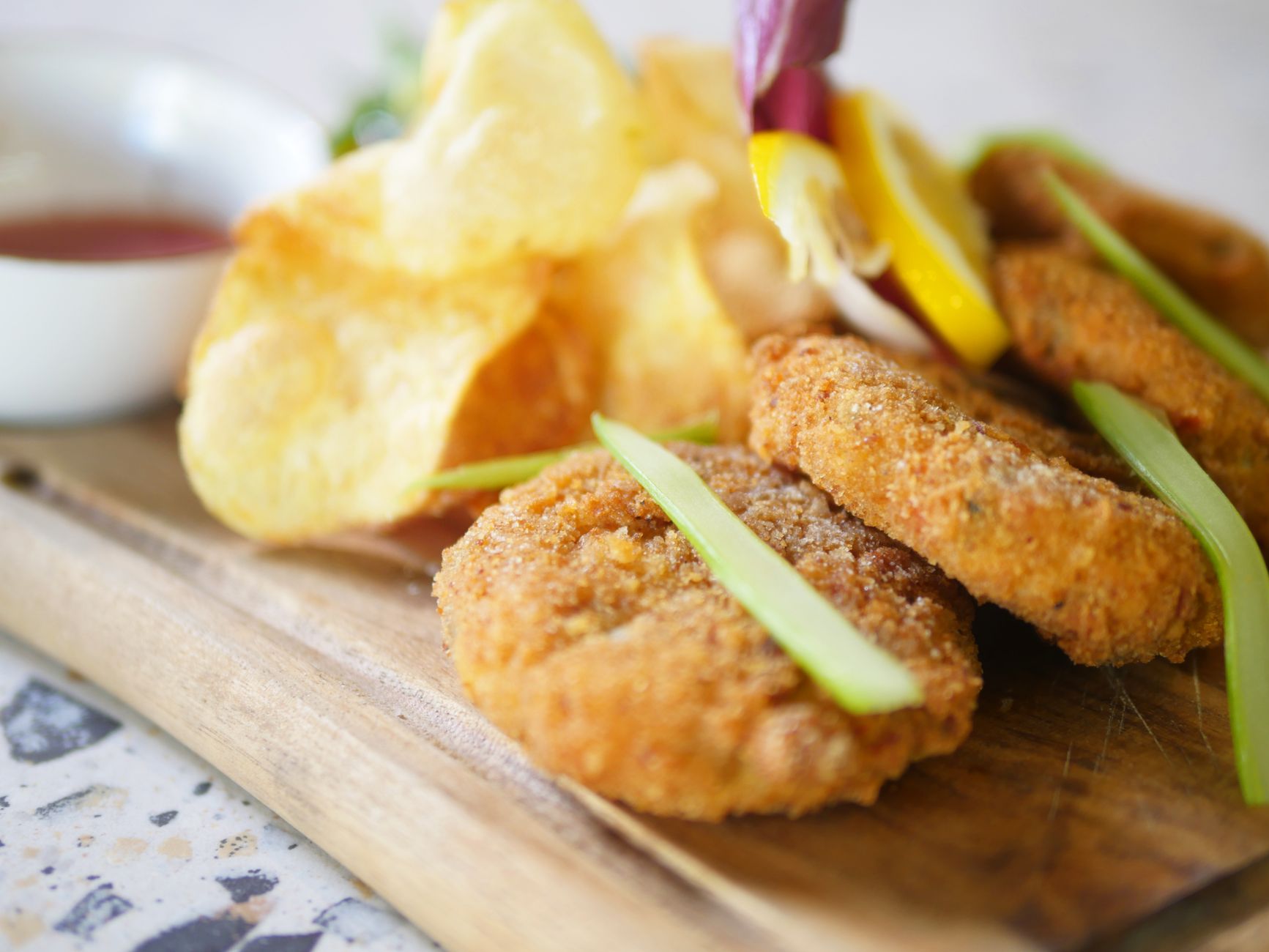 Potato-Crab Cakes with Lime Butter