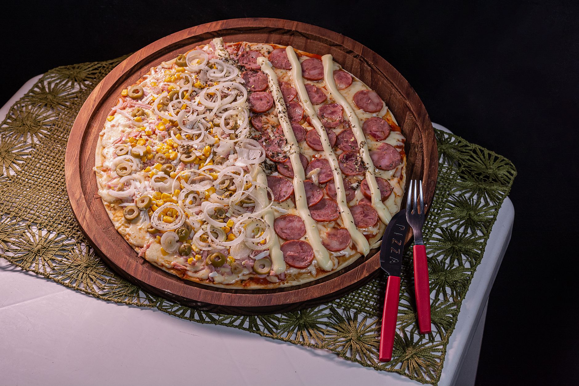 Sausage-Topped White Pizza