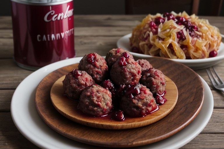 Cranberry Sauerkraut Meatballs