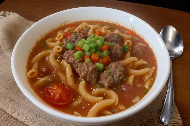 Hamburger Macaroni Soup