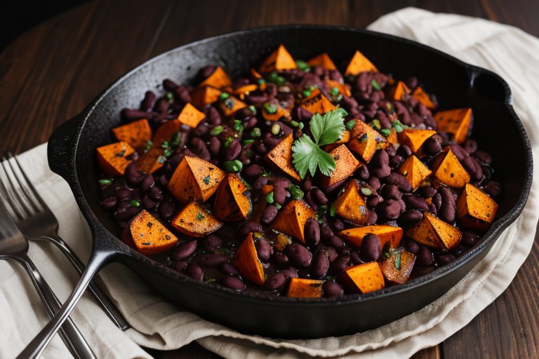 Black Bean-Sweet Potato Skillet