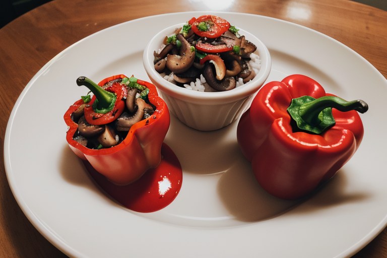 Rice-Stuffed Red Pepper