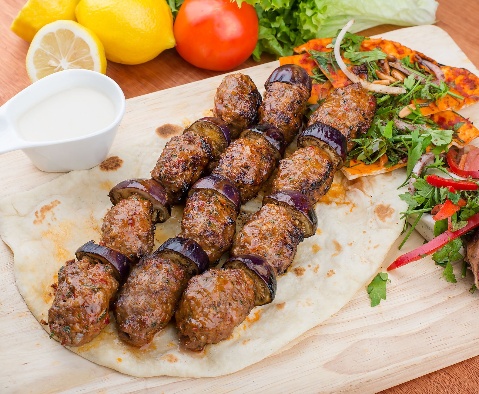 Merguez lamb kebabs