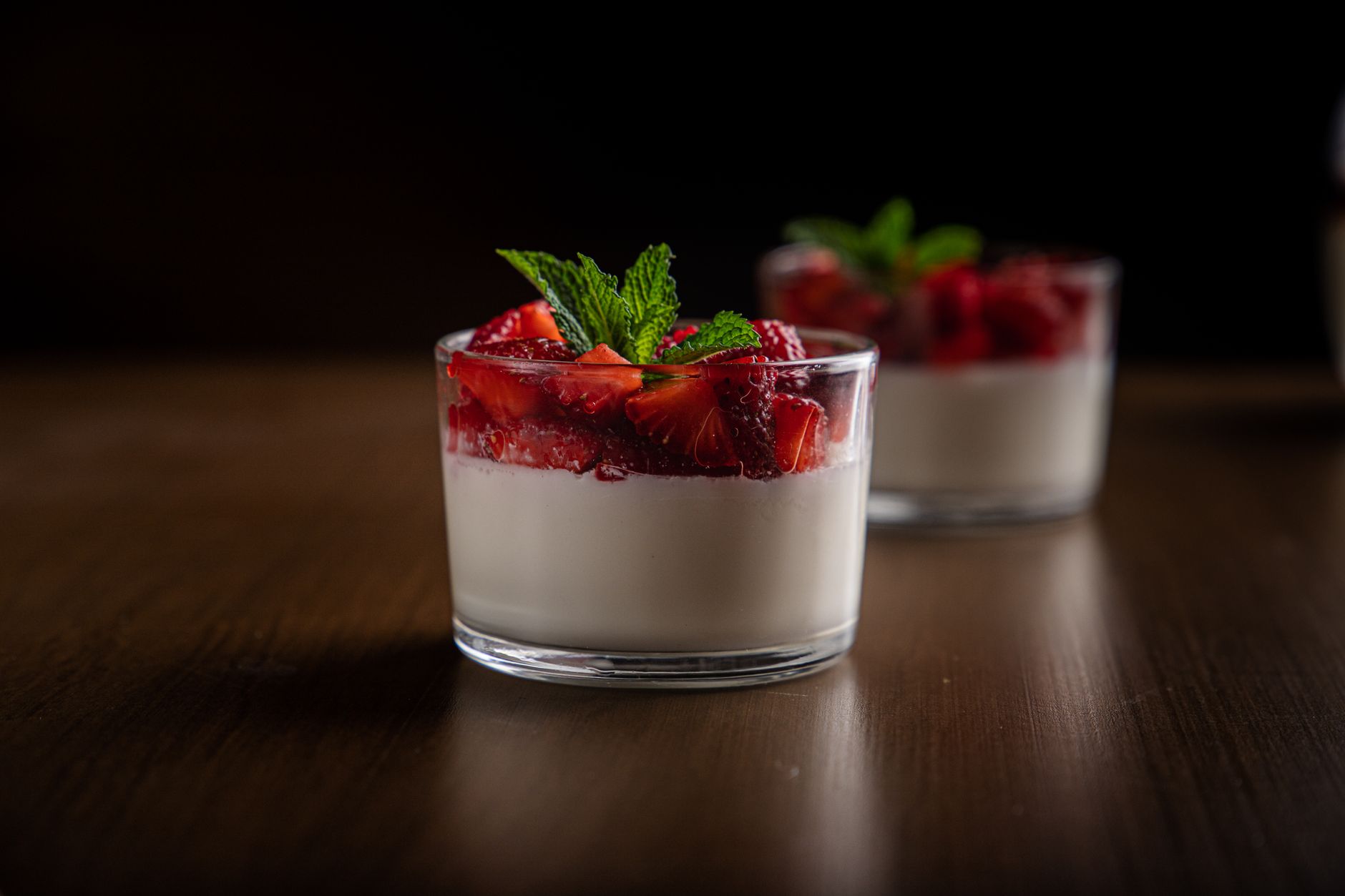 Strawberries with Vanilla Mascarpone and Balsamic Drizzle
