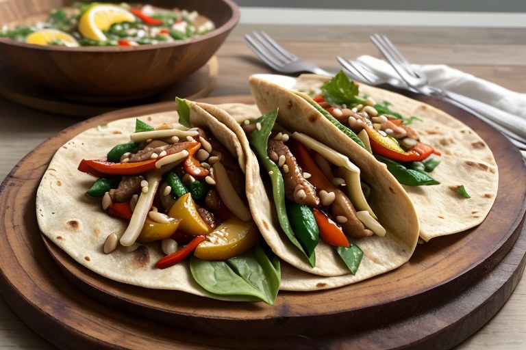 Sesame stir-fry wrap