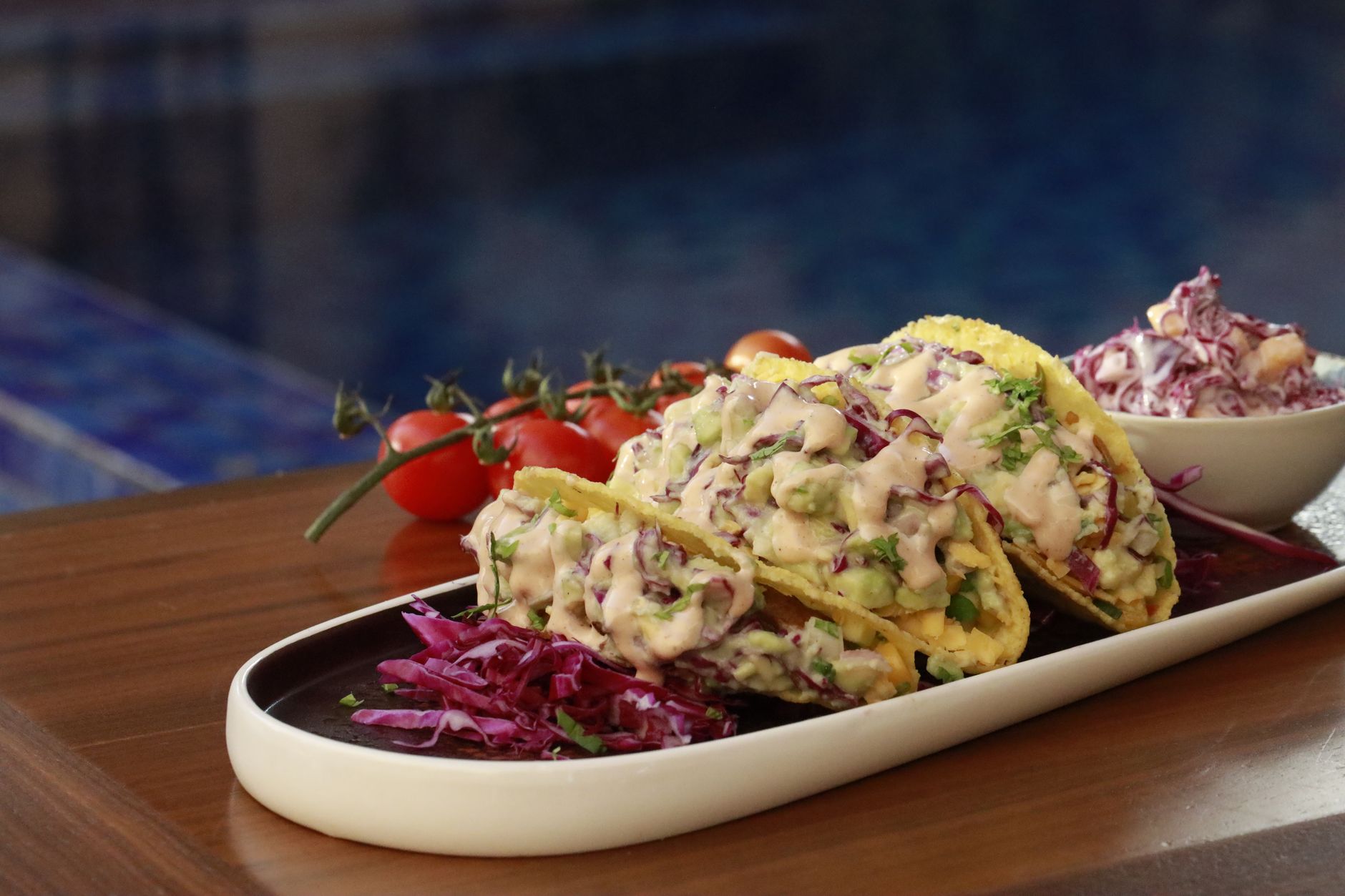 Creamy red cabbage & lime slaw