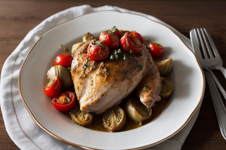 Baked Chicken with Artichokes and Tomatoes