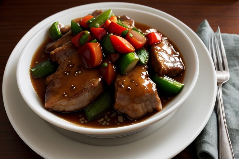 Sweet and Sour Pork Chops with Vegetables