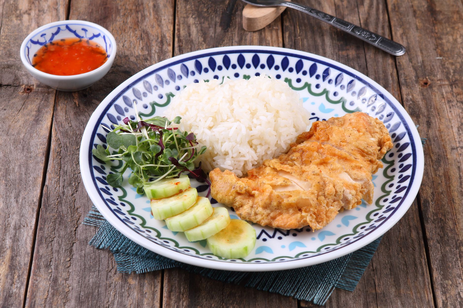 Oven-baked Thai-spiced chicken rice