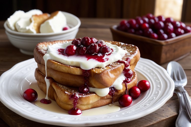 Cranberry Cream Cheese French Toast