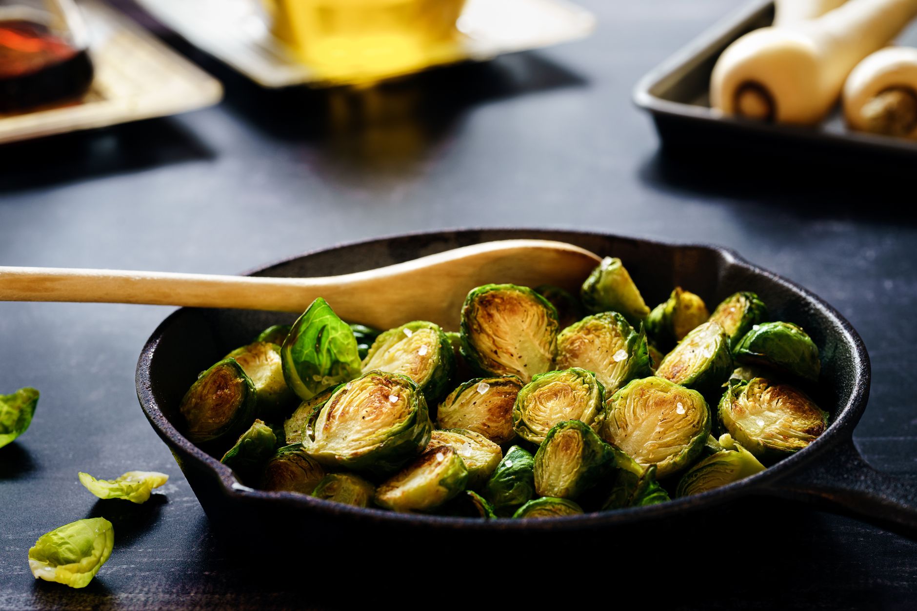 Garlic Roasted Brussels Sprouts