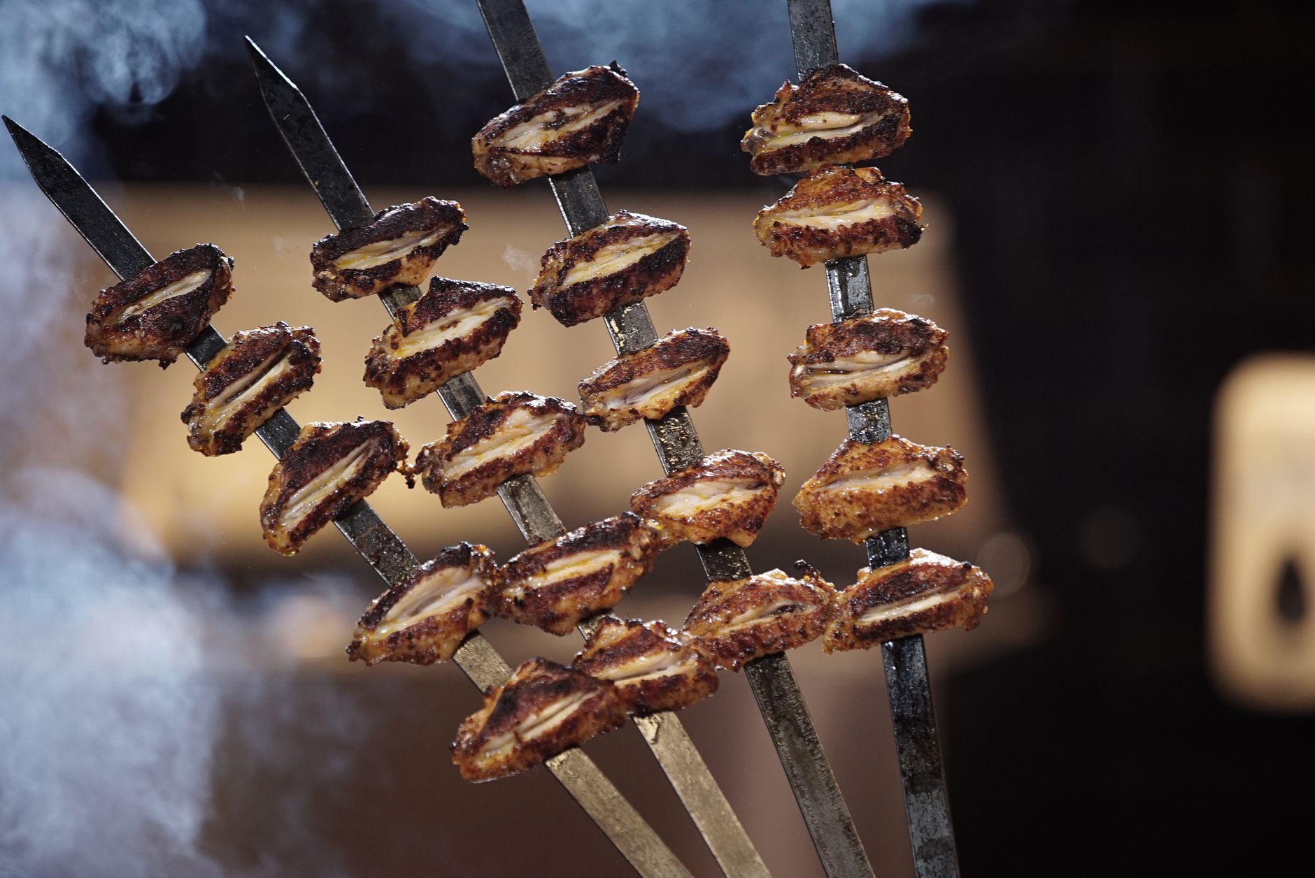 Smoky chicken skewers