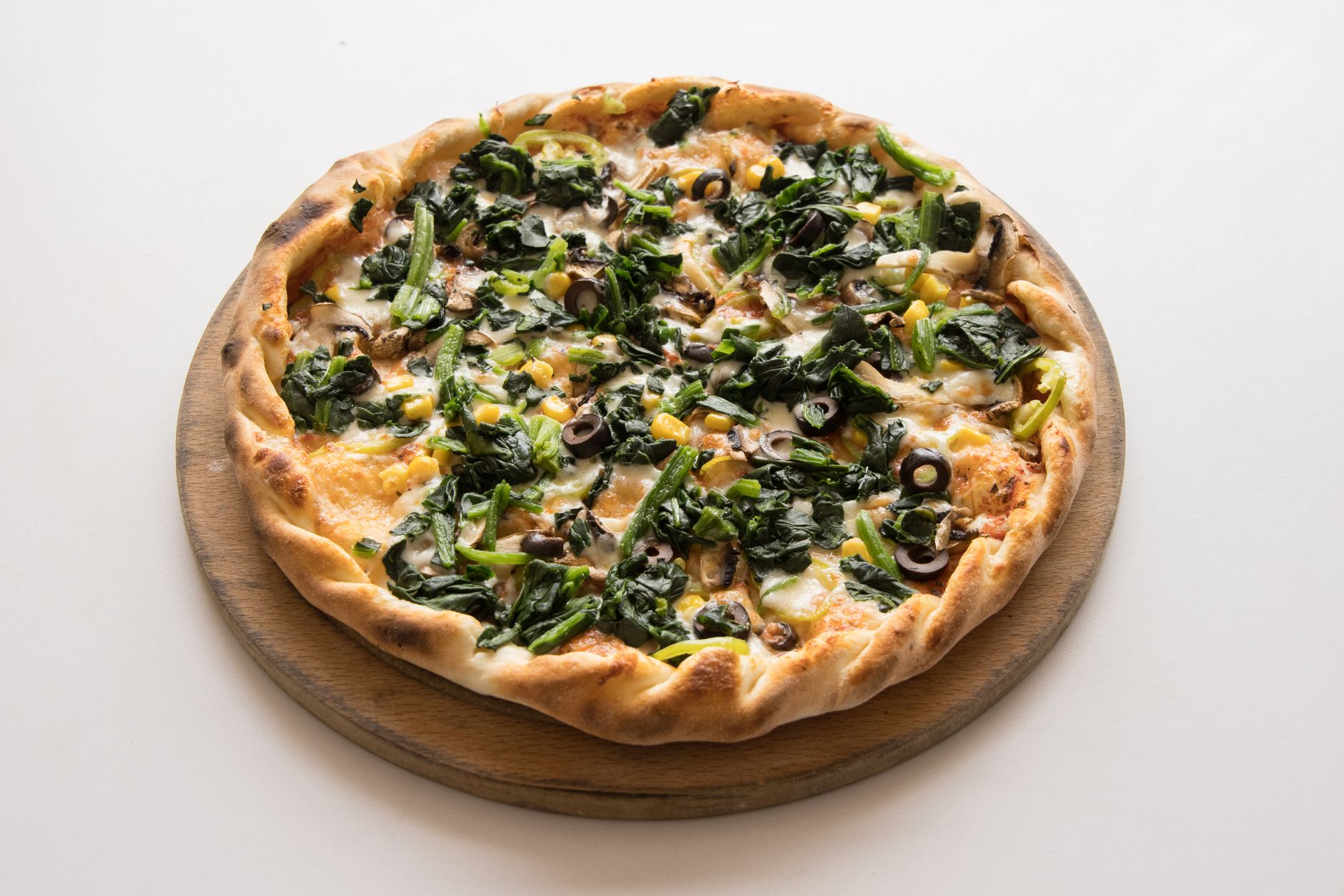 Easy White Spinach Pizza