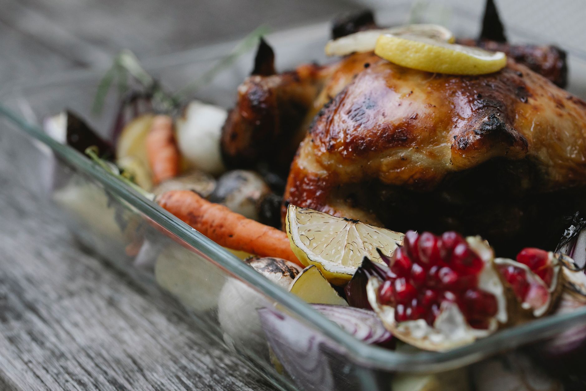 French Onion Chicken with Roasted Carrots & Mashed Potatoes