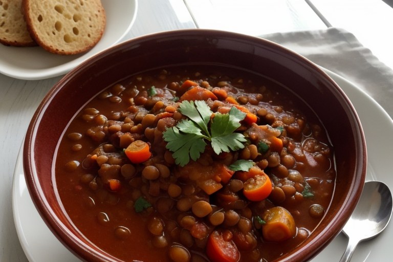 Slow Cooker Vegetarian Lentil Chili
