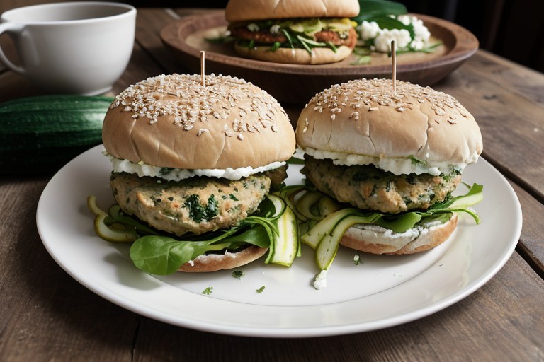 Turkey, courgetti & feta burgers