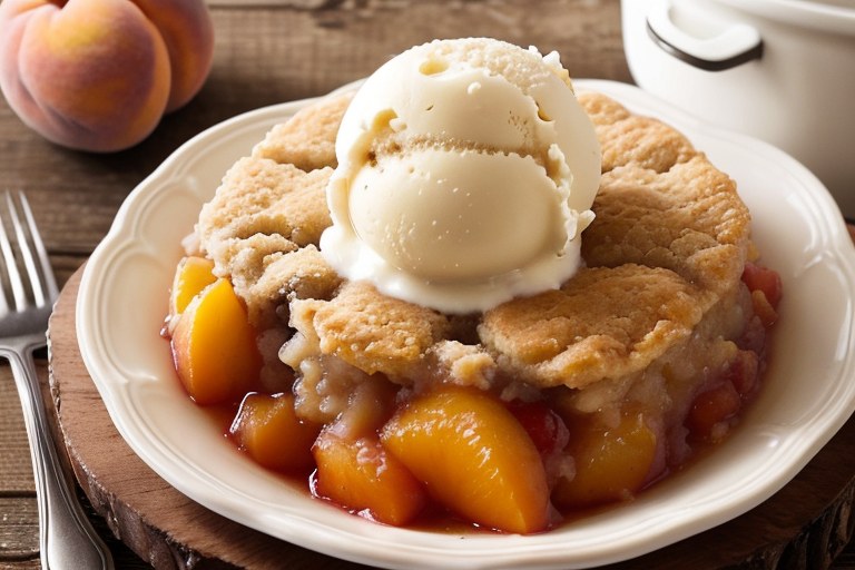 Slow-Cooker Peach Cobbler