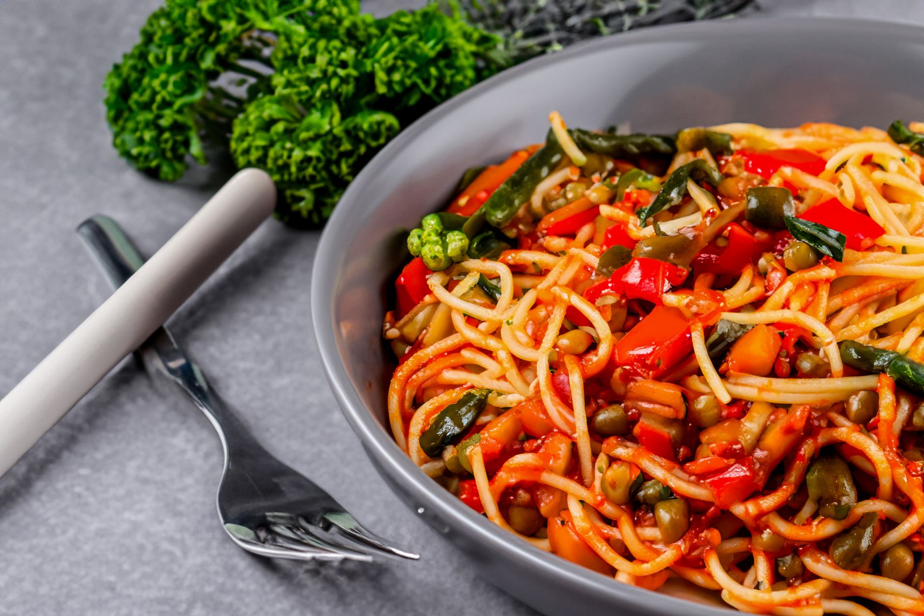 Garden veg pasta