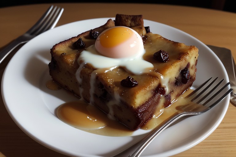 Bread Pudding with Rum Sauce