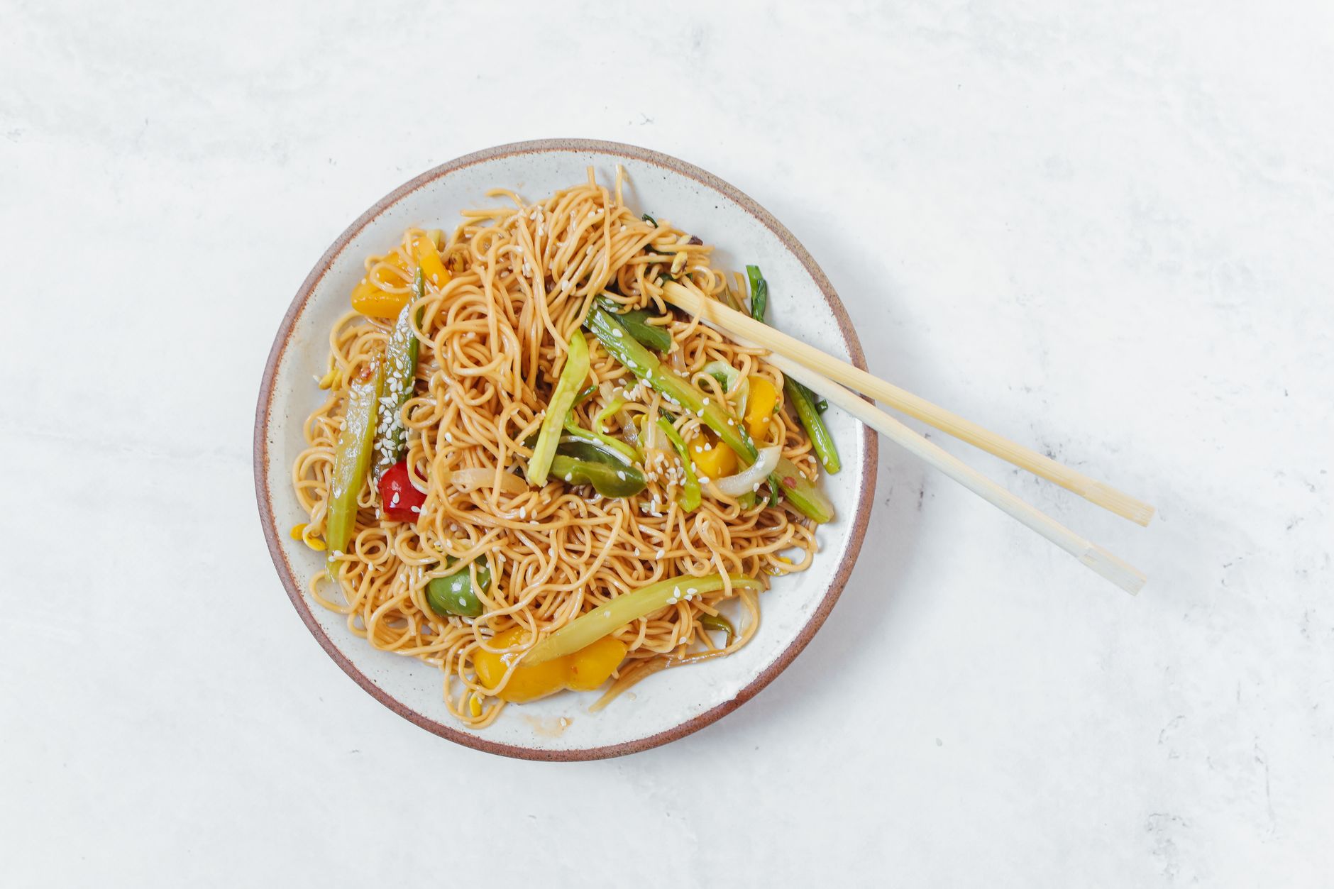 Sesame Noodles with Wilted Greens