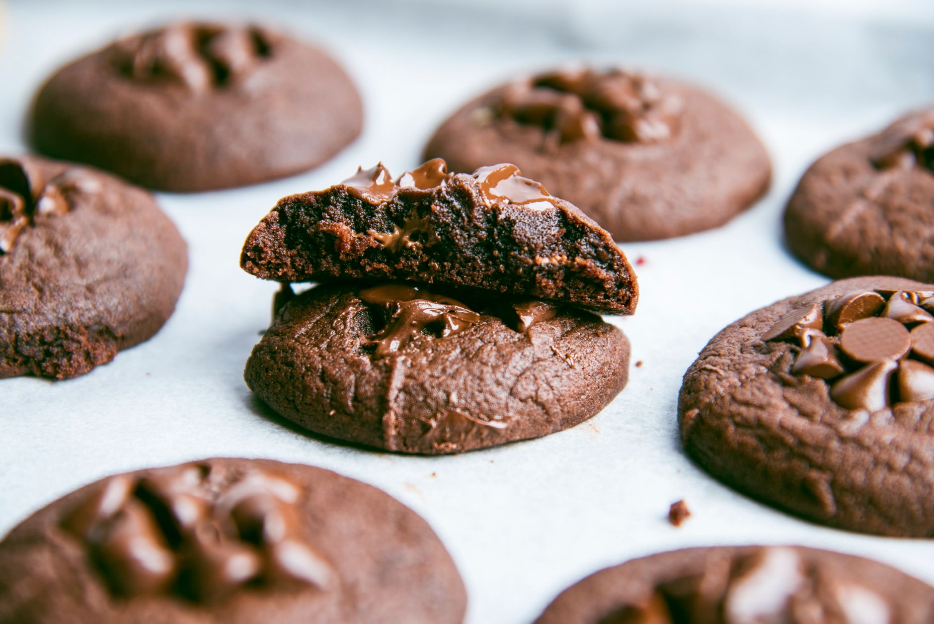 Chocolate Thumbprint Cookies