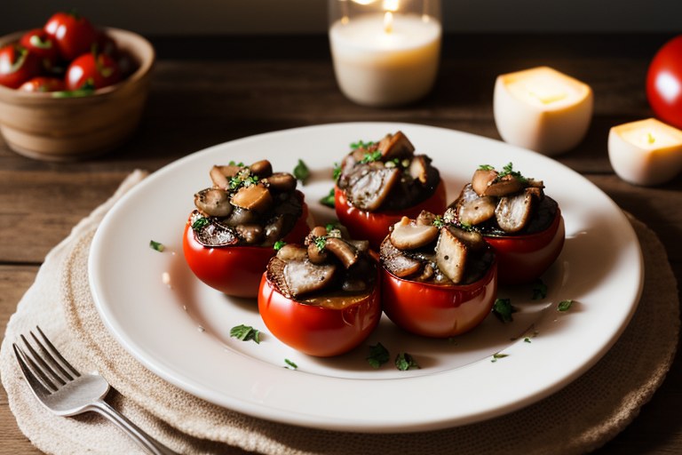 Mushroom-Stuffed Tomatoes