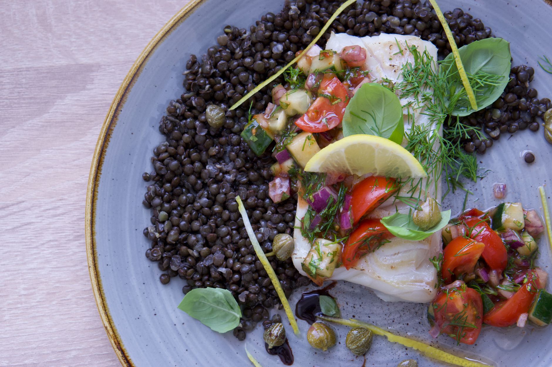 Crunchy salsa cod