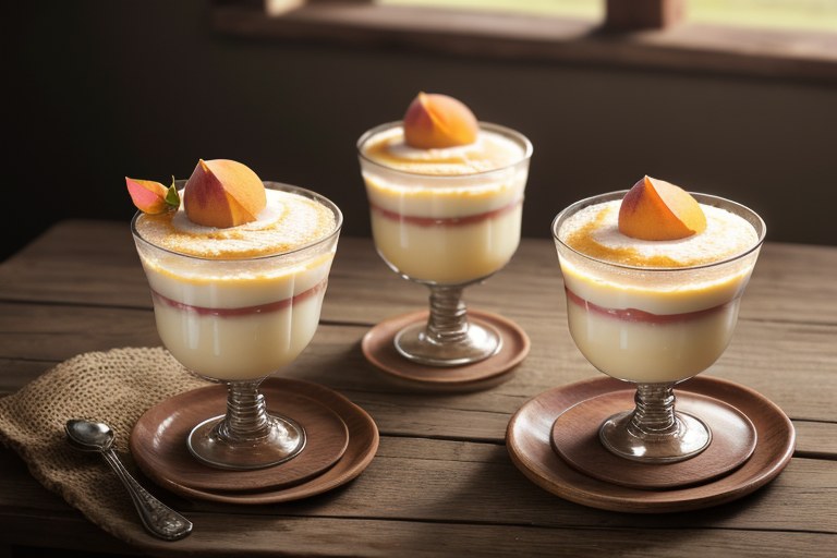 Sweet peach trifles