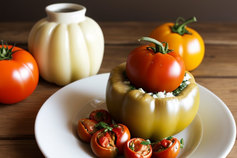 Tuscan White Bean Stuffed Tomatoes