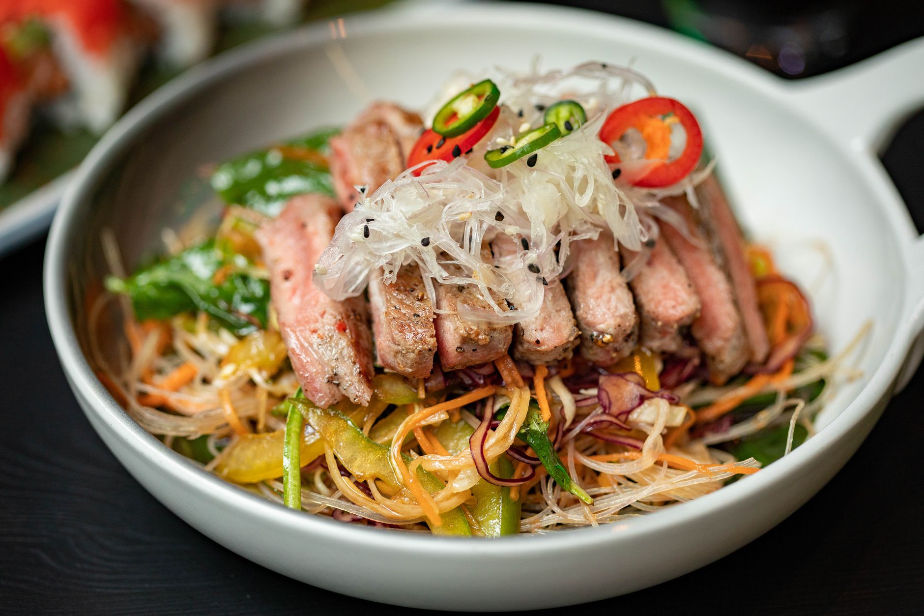Steak & Vietnamese noodle salad