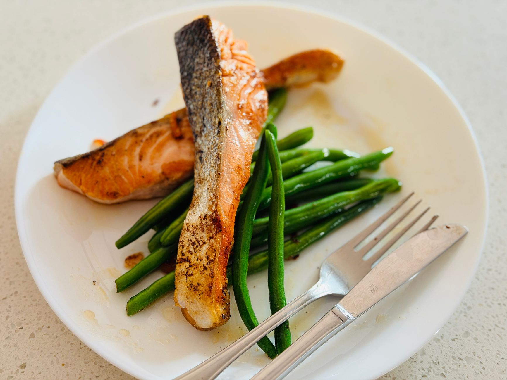 Sesame Glazed Salmon and Green Beans