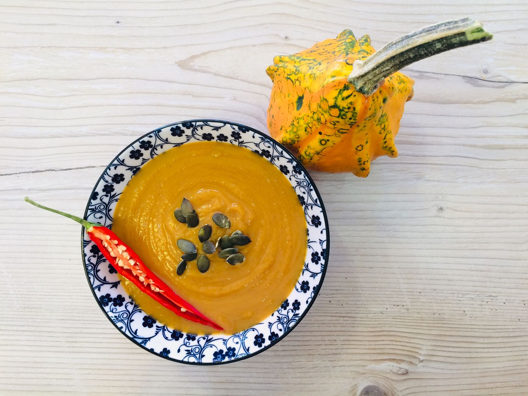Spicy Coconut and Pumpkin Soup