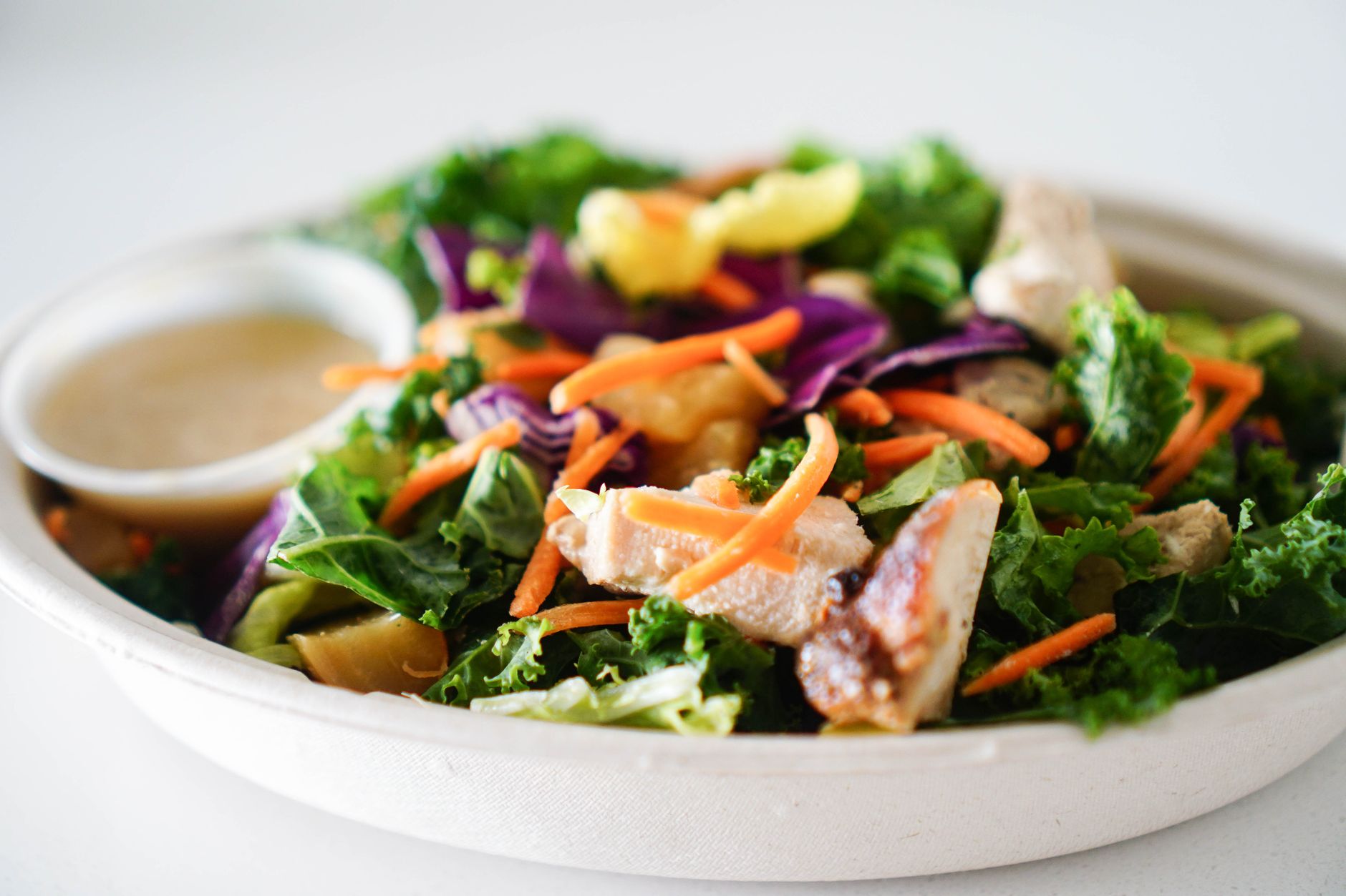 Crunchy Kale and Chicken Salad